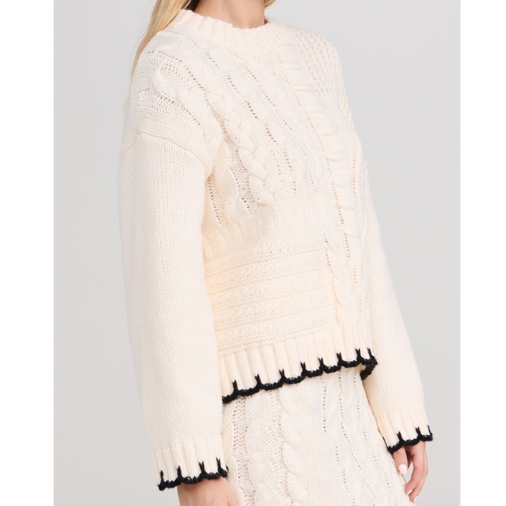 NWT Anthropologie Little Lies Cable Stitch Sweater Size S/M - Picture 10 of 12